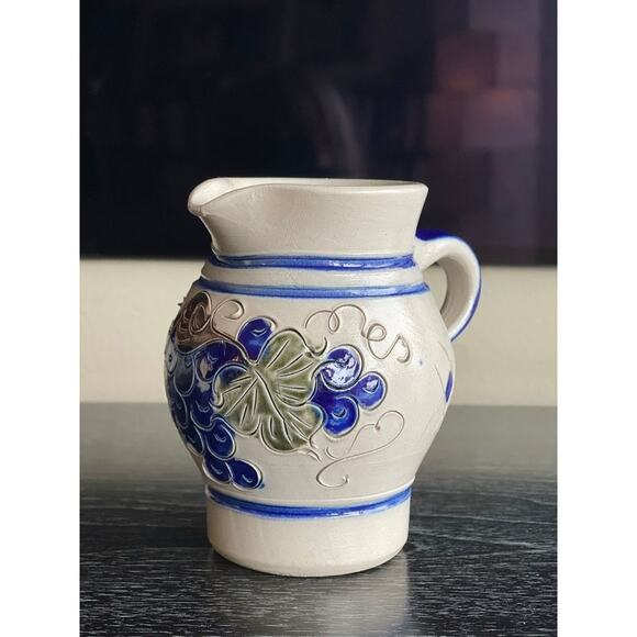 Handarbeit Studio Pottery, Germany, Salt Glaze Pitcher Vase, Signed - Picture 6 of 10